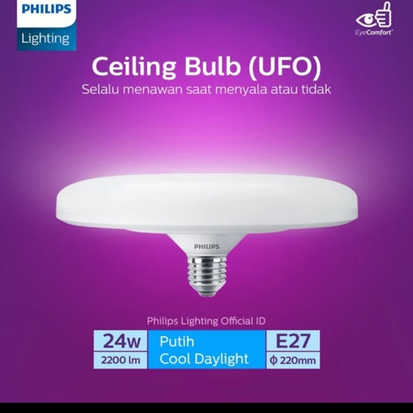 Lampu LED Philips LEDBulb UFO 24W 30K / 65K