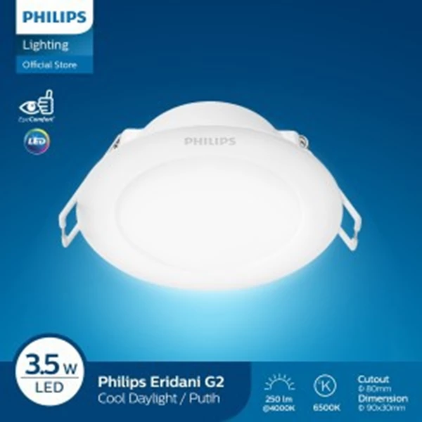 Philips  LED Downlight DL190B Eridani 3.5W 3" IP20 