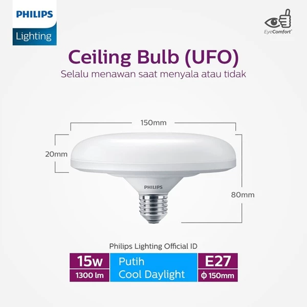 Philips LEDBulb UFO 15W  E27  220-240V