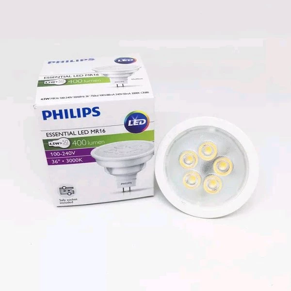 Philips Lampu Essential LED MR16 4.5W 3000K - 6500K 36D 220V
