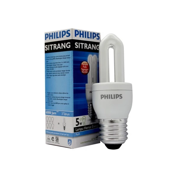 Lampu Hemat Energi Philips SITRANG 5W CDL E27 