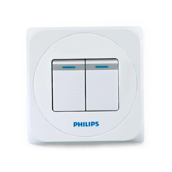 Saklar On Off Philips Simply 2 Gang Switch